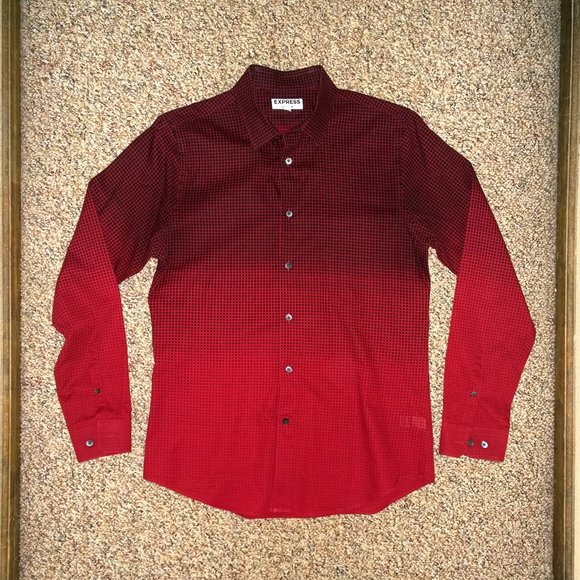 Men's EXPRESS Checkered Hombre Button-Up Shirt - Picture 1 of 6